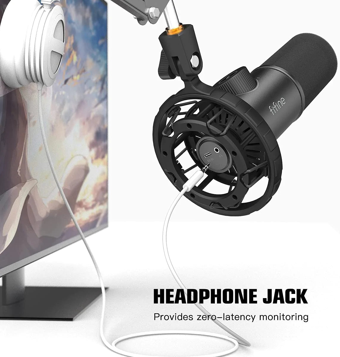 Fifine Dynamic Microphone for windows and laptop USB Mic for Gaming YouTube