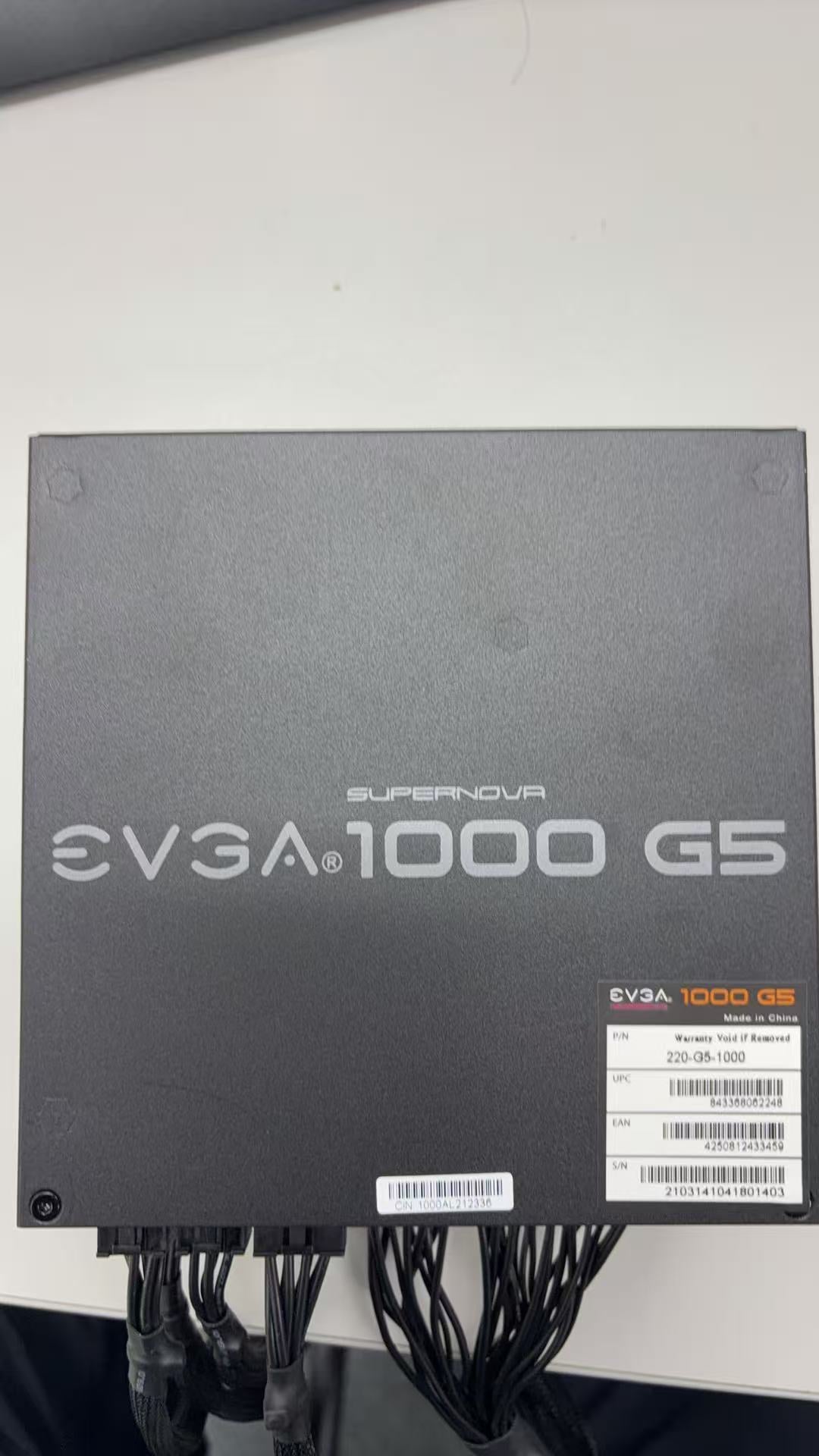 Used EVGA SuperNOVA 1000 G5 1000W 80+ Gold Fully Modular PSU + Full Cable Set