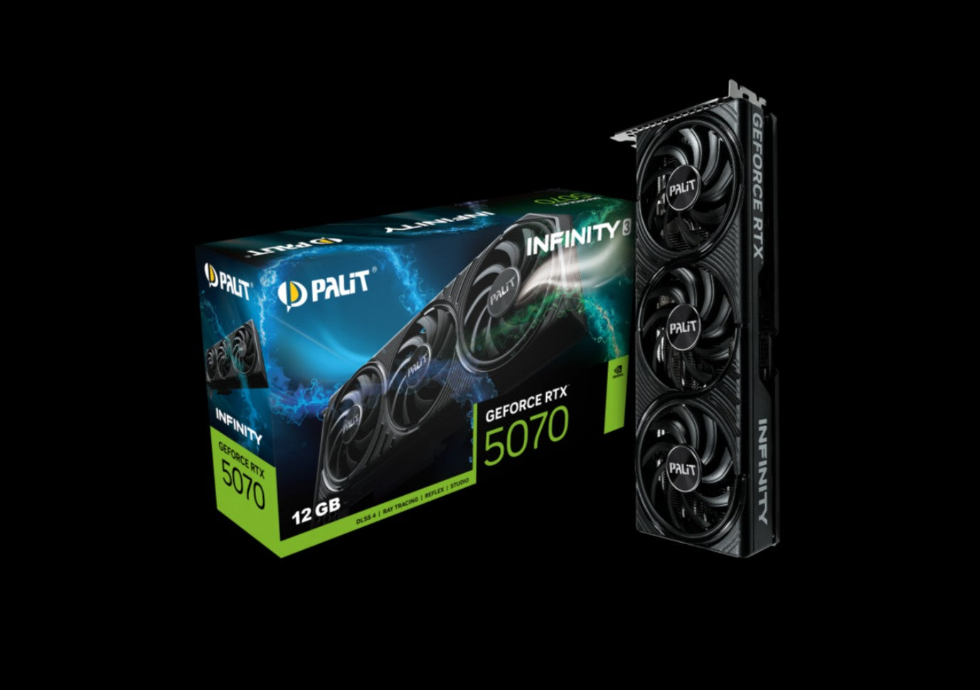 Palit GeForce RTX 5070 Infinity 3 12GB GDDR7 Gaming Graphics Video Card HDMI