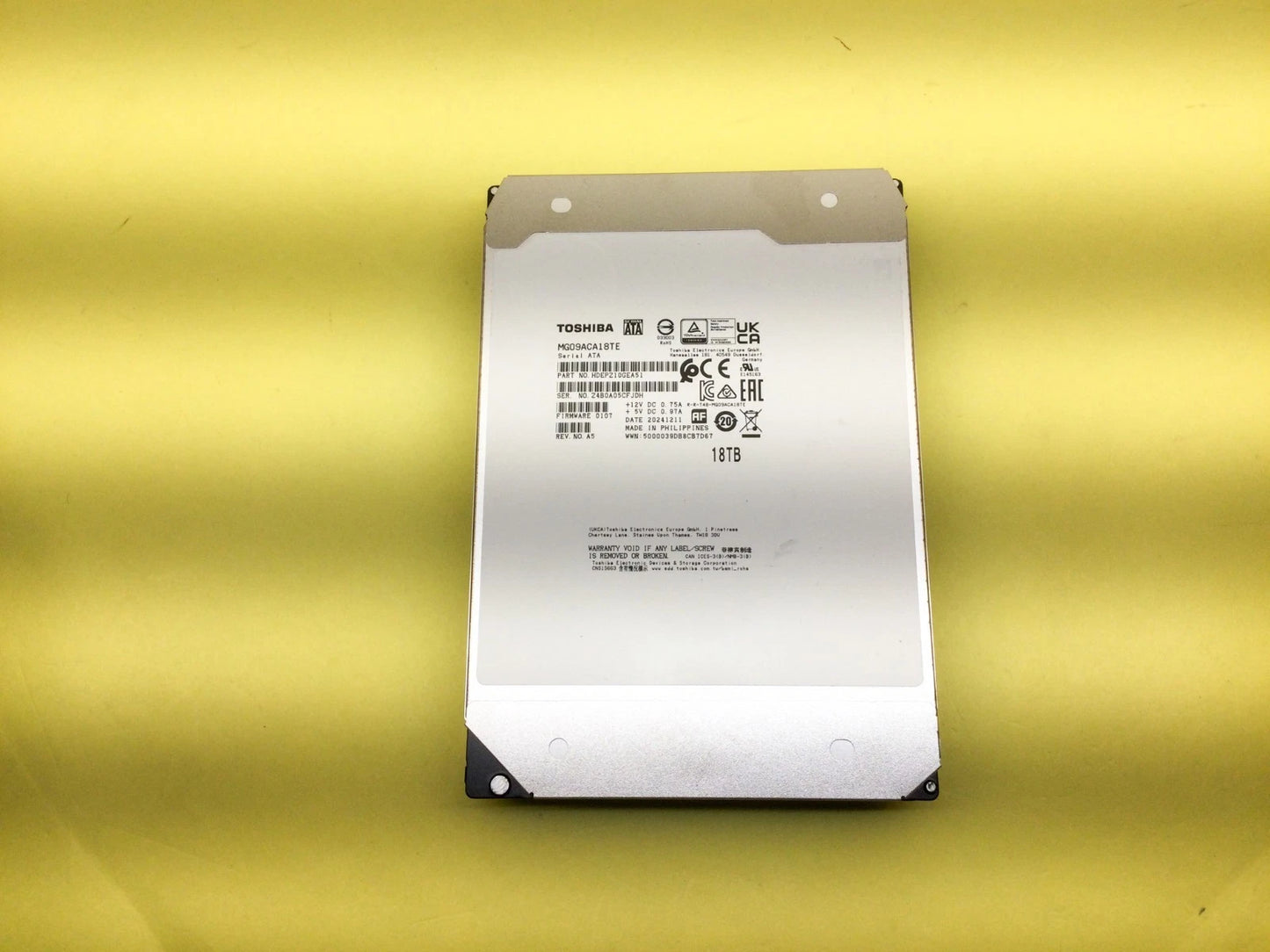 Toshiba 18TB 7.2K SATA 6Gb/s 3.5in HDD MG09ACA18TE-Refunbished in Excellent Condition