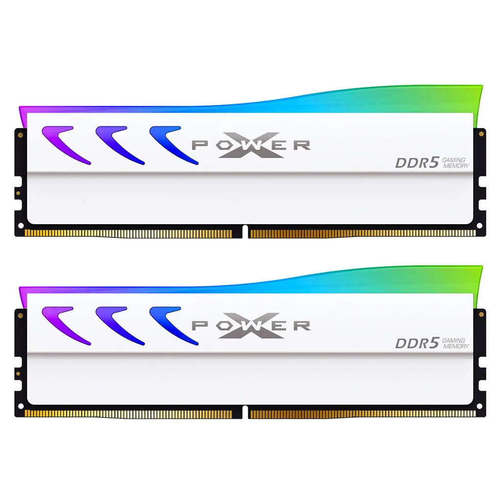 Silicon XPOWER Storm RGB 16GB (2x8GB) DDR5 6000MT/s CL36 Desktop Memory – White
