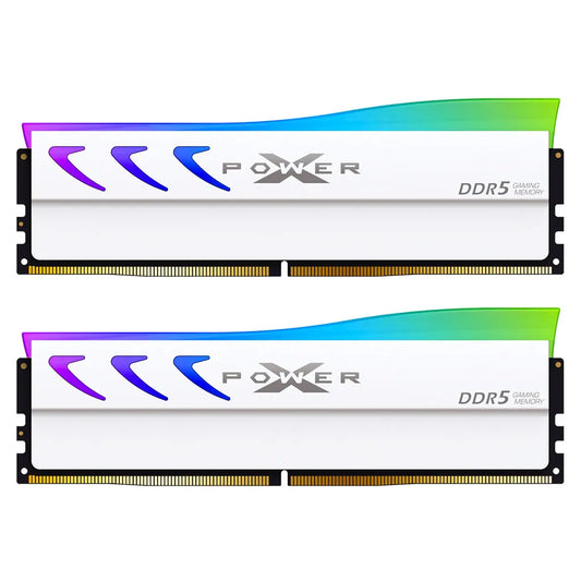 Silicon XPOWER Storm RGB 16GB (2x8GB) DDR5 6000MT/s CL36 Desktop Memory – White